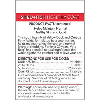 Comprimidos masticables Shed+Itch Healthy Coat, suplemento para la piel y el pelaje de perros, 150 comprimidos