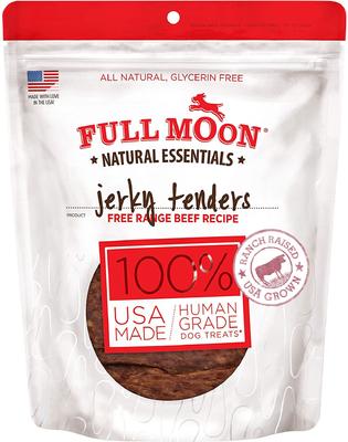 Bundle: Variety Pack - Full Moon Natural Cuts Sliced Pork Jerky Human-Grade Dog Treats, Chicken Jerky & Beef Flavors