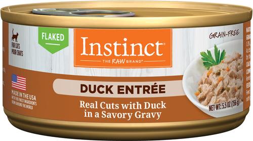 Duck Entree Grain-Free Flaked Wet Cat Food, 5.5-oz can, case of 12