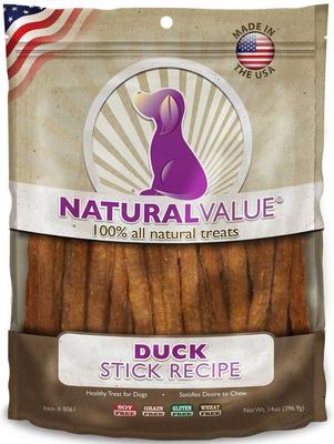 Natural Value Duck Dog Jerky Treat, 14-oz bag