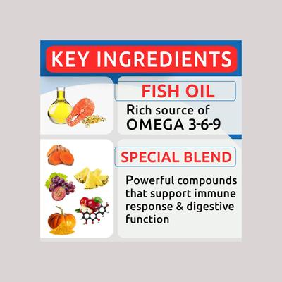 Allergy Relief & Itch Relief with Omega 3 Skin & Coat with Fish Oil Chew Supplement for Dogs, 120 count