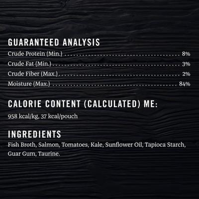 Landmark Broths Salmon, Tomatoes & Kale Recipe Wet Cat Food Complement Pouches, 1.4-oz case of 16