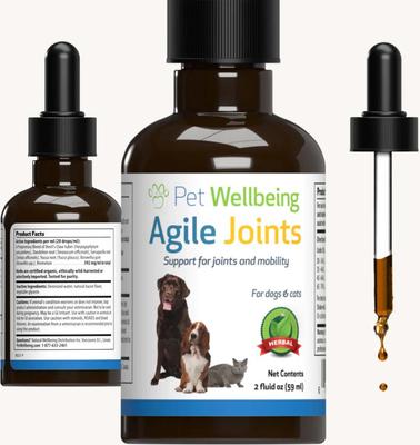 Agile Joints Bacon Flavored Liquid Joint Supplement for Dogs & Cats, 2-oz bottle