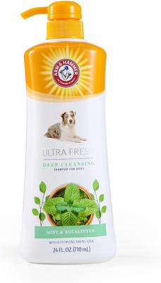 Champú para perros Ultra Fresh de limpieza profunda con carbón y romero, tamaño económico, botella de 24 onzas líquidas