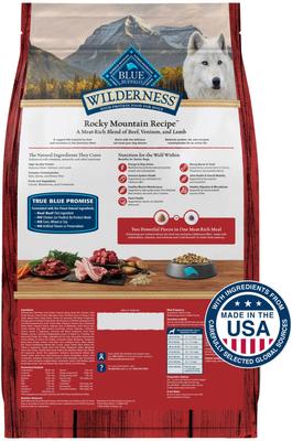 Wilderness Rocky Mountain Recipe Senior High Protein Natural Red Meat & Grain Dry Dog Food, 28-lb bag