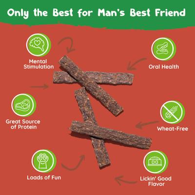 Pork Grain-Free Jerky Dog Treats, 8-oz bag