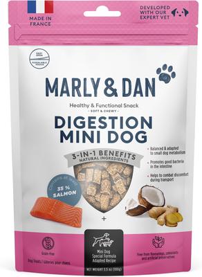 Salmon Dog Treats for Small & Mini Dogs with Sweet Potato & Ginger, Tummy & Digestion Recipe, 3.5-oz bag