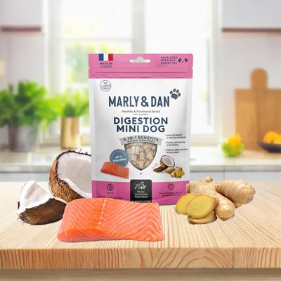 Salmon Dog Treats for Small & Mini Dogs with Sweet Potato & Ginger, Tummy & Digestion Recipe, 3.5-oz bag