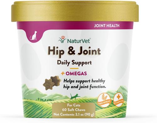 Hip & Joint Plus Omegas Soft Chews Joint Supplement for Cats, 60 count