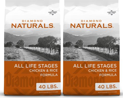 Naturals Chicken & Rice Formula All Life Stages Dry Dog Food, 80-lb bundle
