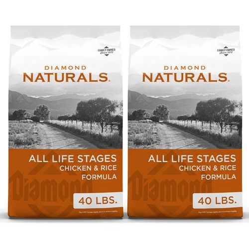 Alimento seco para perros Naturals con fórmula de pollo y arroz para todas las etapas de la vida, paquete de 80 lb