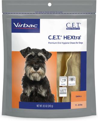 Bundle: Virbac C.E.T. HEXtra for Medium Dogs + Dental Chews for Large Dogs