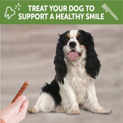 by Wellness Veggie Sausage Dental Chews Natural Grain-Free Dental Dog Treats, Small, 28 count