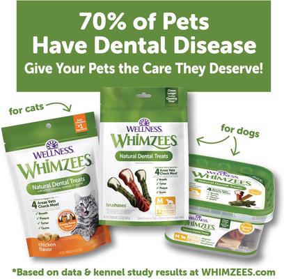 by Wellness Veggie Sausage Dental Chews Natural Grain-Free Dental Dog Treats, Small, 28 count