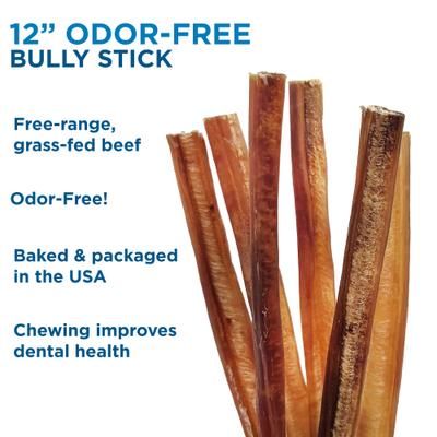 12" Bully Stick Dog Treats, 6 count