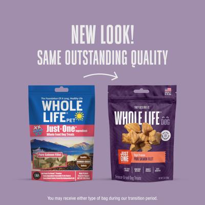 Just One Ingredient Pure Salmon Fillet Freeze-Dried Dog Treats, 2-oz bag