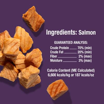 Just One Ingredient Pure Salmon Fillet Freeze-Dried Dog Treats, 2-oz bag