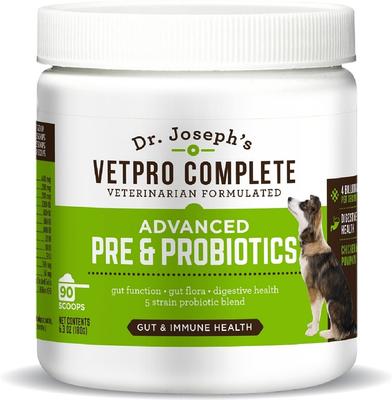 Advanced Powdered Pre & Probiotics Powder Digsestive Supplement for Dogs, 6.3-oz jar