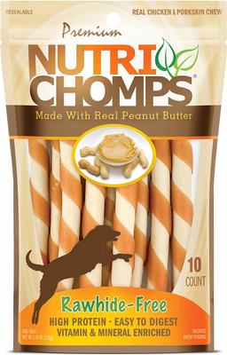 Mini Peanut Butter Flavor Twist Dog Treats, 10 count