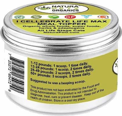 I CELLEBRATE LIFE MAX MEAL TOPPER- Antioxidant Cellular Boost + Adjunctive Lipoma Support* Cat Supplement, 4-oz jar