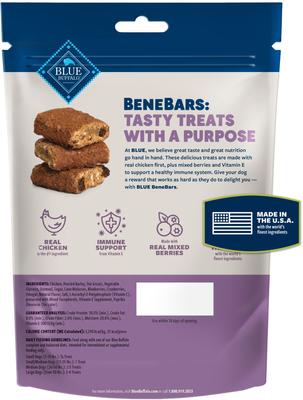 Benebars Immune Support, Chicken & Mixed Berries Natural Dog Treats, 9-oz bag