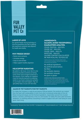 Salmon Freeze-Dried Dog & Cat Treats, 12-oz bag