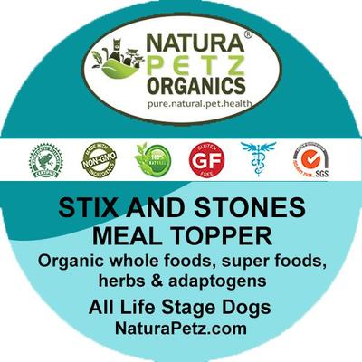 STIX & STONES MEAL TOPPER* Kidney, Urinary Tract Infection & Stone Support* Dog Supplement, 4-oz jar