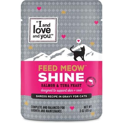 Alimento húmedo para gatos Feed Meow Tummy Tuna & Pumpkin Feast Grain-Free Chunks In Gravy, bolsa de 3 oz, caja de 24