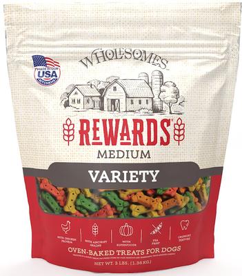 Rewards Medium Variety Biscuit Dog Treats, 20-lb box