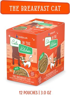 Cats in the Kitchen The Breakfast Cat with Chicken & Pumpkin Grain-Free Cat Food Pouches, 3-oz pouch, case of 12