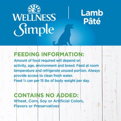 Simple Limited Ingredient Diet Lamb & Oatmeal Formula Canned Dog Food, 12.5-oz, case of 12