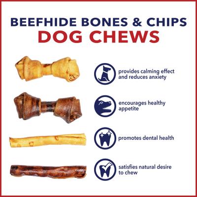 Beefhide 4 to 6-inch Beef & Chicken Flavored Dog Hard Chew Variety Pack, 25 count