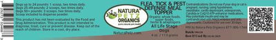 Flea, Tick & Pest Defense Turkey Flavored Powder Immune Supplement for Dogs, 4-oz tin