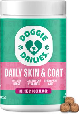 Duck Flavored Skin & Coat Dog Supplement, 225 count
