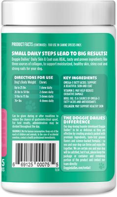 Duck Flavored Skin & Coat Dog Supplement, 225 count