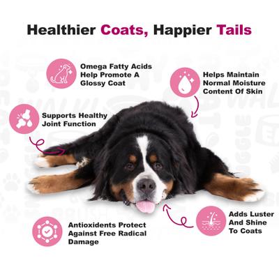 Duck Flavored Skin & Coat Dog Supplement, 225 count