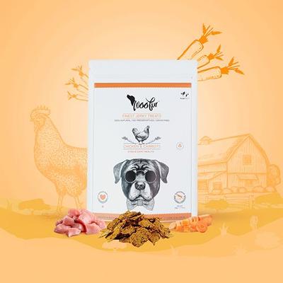 Woofur Chicken & Carrot Air-Dried All Natural Grain-Free Jerky Dog Training Treat, 1.76-oz bag