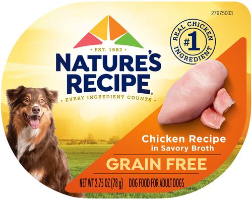 Grain-Free Chicken & Duck Recipe in Broth Wet Dog Food, 2.75-oz tray, bundle of 24