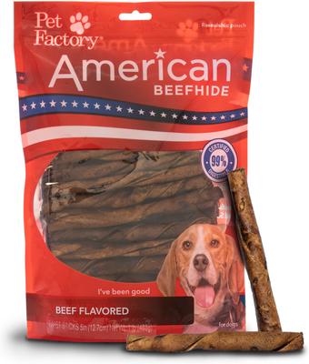 Beefhide 5-inch Twist Sticks Beef Flavored Dog Hard Chews, 1-lb bag