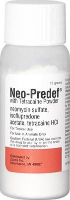 with Tetracaine Topical Powder for Dogs, Cats & Horses, 15-gm