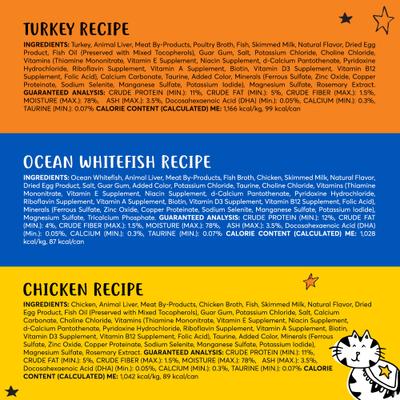 Kitten Pate Variety Pack Whitefish & Poultry Recipe Grain-Free Canned Cat Food, 3-oz can, case of 24