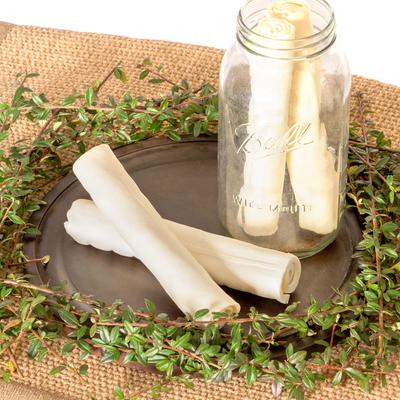 Beefhide 7-inch Rolls Natural Flavored Chewy Dog Treats, 4 count