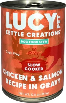 Kettle Creations Chicken & Salmon Recipe in Gravy Wet Dog Food, 12.5-oz can, case of 12