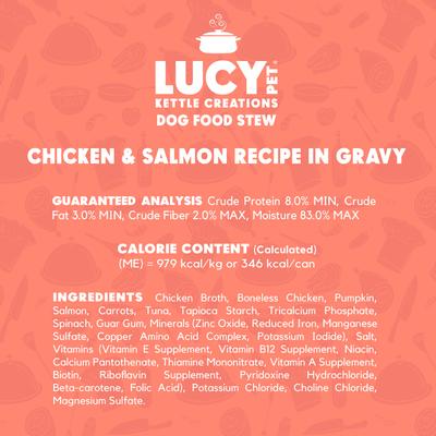 Kettle Creations Chicken & Salmon Recipe in Gravy Wet Dog Food, 12.5-oz can, case of 12