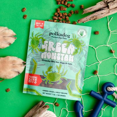 Green Monstah Bits Crunchy Dog Treats, 7-oz bag