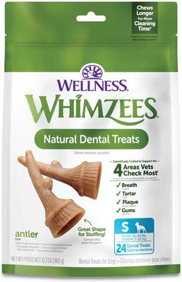 by Wellness Occupy Antler Dental Chews Natural Grain-Free Dental Dog Treats, Small, 24 count