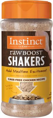Raw Boost Shakers Cage-Free Chicken Recipe High-Protein Grain-Free Freeze-Dried Dog Food Topper, 5.5-oz bottle