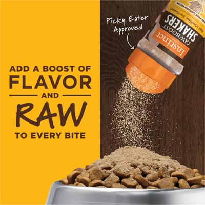 Raw Boost Shakers Cage-Free Chicken Recipe High-Protein Grain-Free Freeze-Dried Dog Food Topper, 5.5-oz bottle