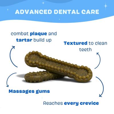 Bright Durable Small Mint Flavored Dental Dog Treats, 15 count