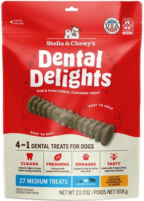 Dental Delights Medium Chicken & Parsley Dental Dog Treats, 23.2-oz bag